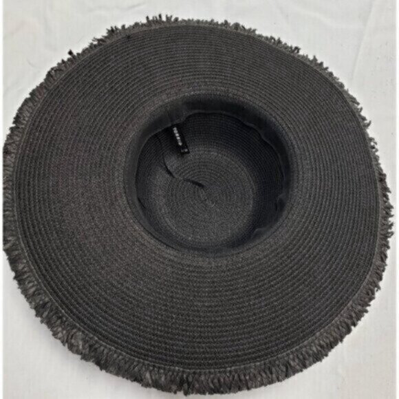 Torrid Black Paper Straw Beach Hat Floppy Small Medium - Picture 8 of 12